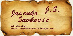 Jasenko Savković vizit kartica